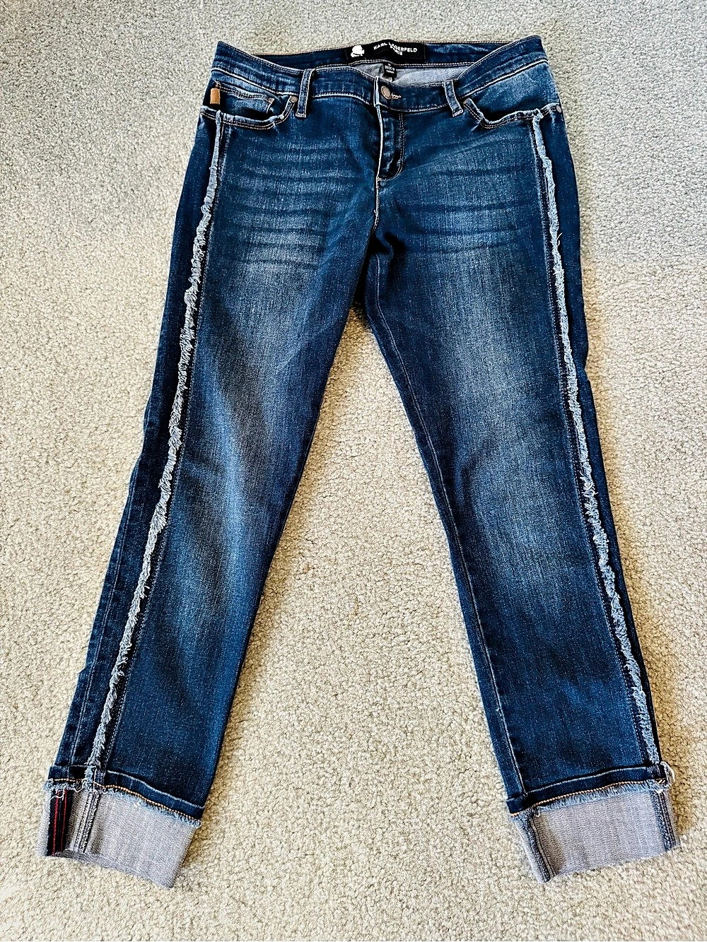 Karl Lagerfeld Women's Ankle Cropped Jeans Waist 10 Blue